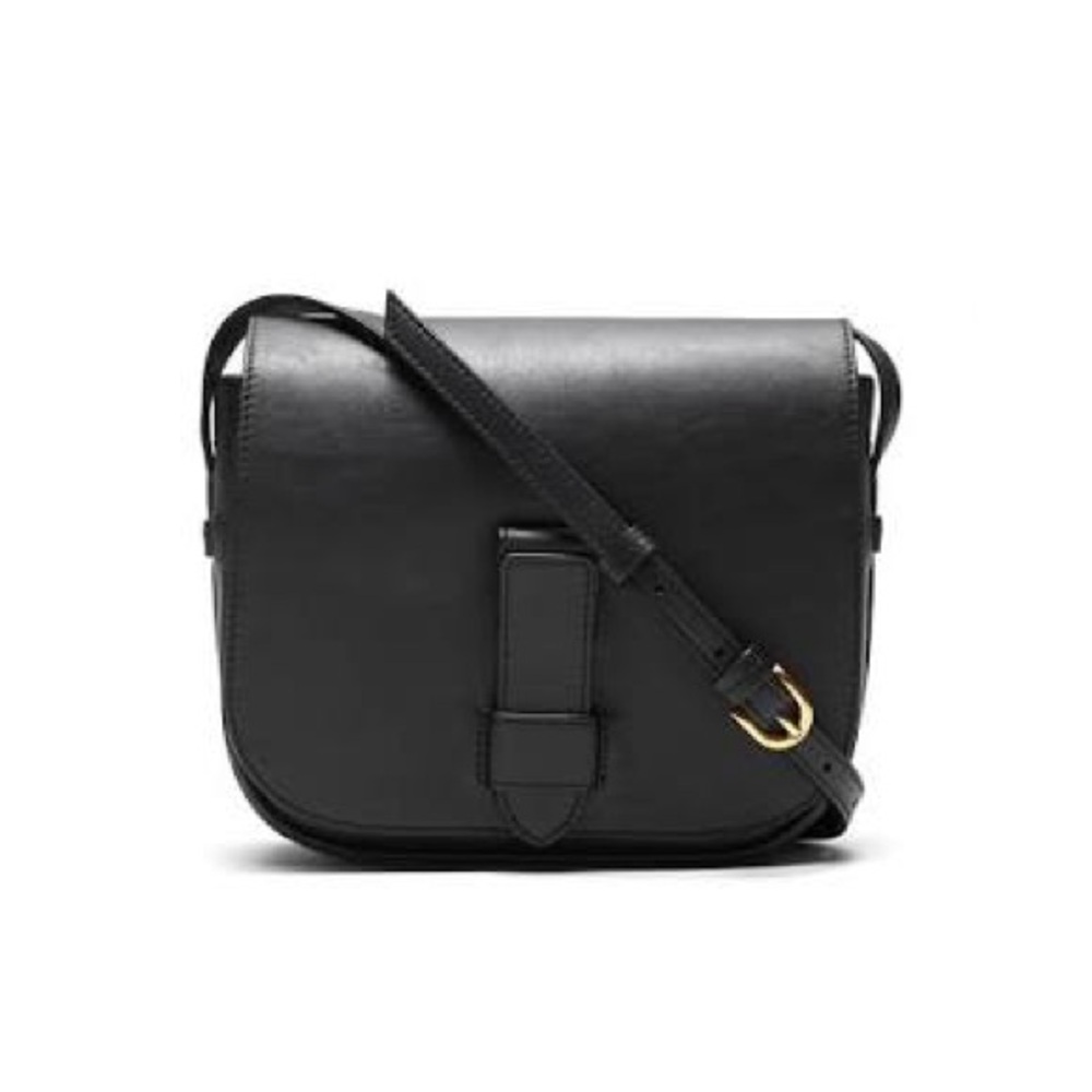 Banana Republic Italian Leather Saddlebag Crossbody Purse🖤